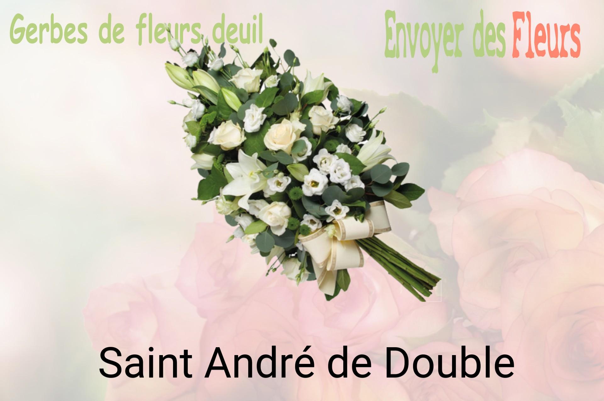 Gerbe de fleurs de deuil livrée à Saint-André-de-Double